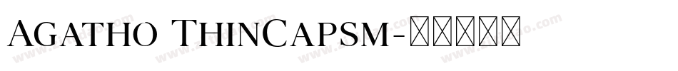 Agatho ThinCapsm字体转换